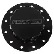 Aeroflow Screw-On Billet Fuel Cell Cap Assembly, Black Finish With Bolts & Gasket, AF85-2002BLK