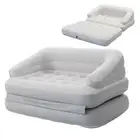 Inflatable Sofa Bed for Camping, Pool Float Couch Outdoor Flocked Mattress Be...