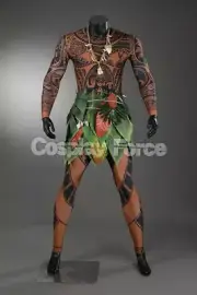 Maui Cosplay Costume Tight Clothing Men Halloween Role Play Outfit C09238