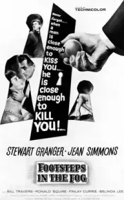 Footsteps In The Fog poster Jean Simmons Stewart Granger 1955 Old Movie Photo