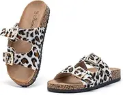 [JOMIX] Women's Mules - Summer Sandals Comfortable Cork Clogs Slippers with Adjustable Buckle Beach Classic Summer Shoes