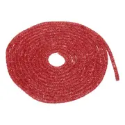 5 Yard 7mm Glitter Sequins Rope Sequins Rhinestone Cord Clear Red