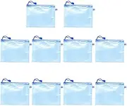 A Set of 10 Document Bags, A5 Grid Zipper Document Bag, Waterproof Archive Information Bag, Bill Bag, Student Study Office Public Storage Supplies