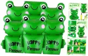 6 Pcs Happy Passover Party Decorations 14 Inches Inflatable Frog Balloons