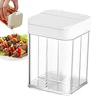 4-in-1 Camping Bottle, Outdoor Cooking condiment Bottle, Multi-section Seasoning Container, Secure Leakproof Structure, Clear Travel-friendly Material, 8cm, For Hiking