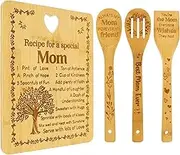 Cutting Board and Utensil Set, Wooden Cutting Board Set, Perfect as Kitchen Tools & Gadgets, for Meat Fruit Veggies Cheese, Easy to Clean, Charcuterie & Kitchen Gadgets Gift
