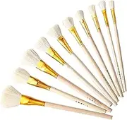 10Pcs Gilding Brush Pen Set, Gold Leaf Sweeper Paint Brush Goat Hair Brush Pen Gold Paint Brush for Gold Foil Gold Leaf Sheets Gold Flakes Art Crafts Supplies