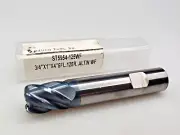 Cutting Tools Inc 3/4" x 3/4 x 1 x 4 R.125 Solid Carbide End Mill AlTiN 5 Flute