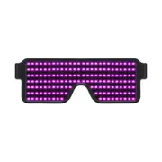 LED Glasses Light Up Dynamic Party Favor Glasses Festival Christmas USB Rechargeable LED Rave Glowing Flashing (Pink)