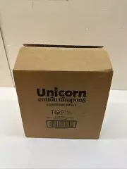 Unicorn Cotton Tampons Plant-Based Applicator 60/Cartridge 6 Cartridges 360PK