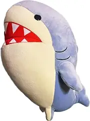 14''The Major General Commander Shark Plush Toy Final Fantasy XIV FF14 Cute Shark Soft Plush Doll Plush Figure Cartoon Stuffed Plush Toy Stuffed Pillow