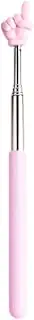 Fonowx Retractable Pointer for Teachers Handheld Use Portable Finger Stick for Education, Pink