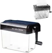 Mini Hand Shredder,Portable Paper Shredder Manual Shredder Document File Straight Cutting Machine for School Office,Hand Paper Cutter for Paper,Notes,Bills,Portrait,Photo (Black)