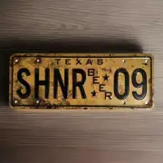 Spoetzl Brewery License Plate Collectible Tin Tacker Sign Shiner Bock Shiner, TX