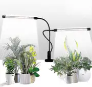 Grow Light,sunlight White 50w 84 Led Dual Head Clip Plant Lights, 4/8/12h Timer 5 Dimmable Levels xi