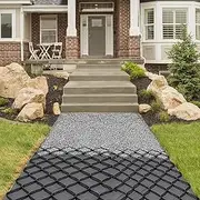 Garden Retaining Wall Grid Stabilizer Ground Base Gravel Grid for Sheds Thick Collapsible Honeycomb Permeable Paving Gravel Grid for Parking Lots, Slope Driveway, Garden(1x8m/3.2x26ft)