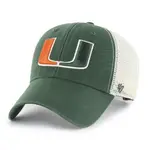 47BRAND NCAA 邁阿密大學颶風隊 MIAMI HURRICANES 棒球帽 老帽 美國限定 方便外出 帽子