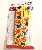 Disney ID Badge Mask Holder Pin Trading Lanyard Mickey Mouse Minnie Goofy Fab 5
