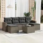 Garden Sofa Set with Cushions Modular Sofa Outdoor Lounge Set Poly Rattan vidaXL
