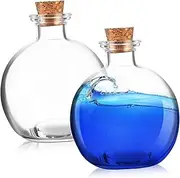 Abaodam 2 Pcs Glass Terrarium Jars with Cork Lid for Hydroponic Plants Moss Crafts Home Decor Durable Stable for Indoor Plant Storage