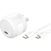 BoostCharge Compact USB-C Wall Charger 30W with USB-C to Lightning Cable
