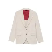 [Brunello Cucinelli] Brunello Cucinelli Pinstripe Blazer 52 IT NEUTRALS