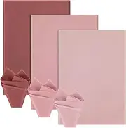 90 Sheets Dusty Pink Gift Tissue Paper, 14'' x 20'' Gradient Charcoal Pink Color Assorted Gift Wrapping Tissue for Wedding Birthday Decor Baby Shower Valentine Presents Packaging