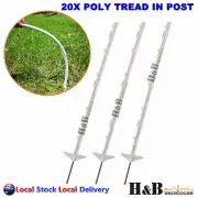 20X Tread In Poly Posts Post Electric Fence Wire TapeInsulated Pigtail graze