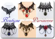 Dirndl Halsband Burlesque Kette Halskette Barock Victorian Dirndl Kragen Gothic