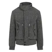 [Dries Van Noten] Dries Van Noten Textured Zip-fastening Jacket M GREY