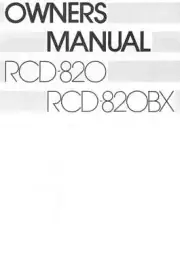 Rotel RCD-820 CD Player Owners Manual