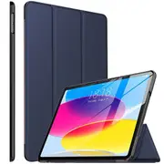 For Apple iPad 10th Gen Case, 10 Generation Cover 10.9 2022 Folio Leather Smart Magnetic Flip Stand Case Cover (Navy Blue)