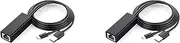 Mellisso 2X Ethernet Adapter with Power Cable for (2Nd Gen),4K Stick,TV Square,Micro-USB to RJ45 Wired LAN Adapter,Black