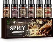 Spice Fragrance Oil, Scented Oil 6x10ml for Candle Making Soap Slime, Fall Essential Oils for Diffuser Home, Pumpkin Spice, Cinnamon Sugar, Dragon's Blood, Warm Flannel