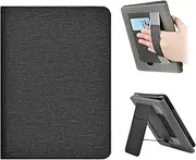 for Kindle Paperwhite 12th Generation-2024 7" Flip Case, Hand Strap Feature ，Slim Fit Vertical Multi-Viewing Stand Cover with Auto-Wake/Sleep for Kindle Paperwhite 2024 E-Reader (Black)