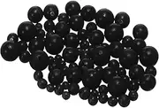 uxcell Fishing Beads Holographic Soft Plastic Fishing Bait Eggs Lure Rigs Accessories, 4/5/6/8/10 mm Fit for Saltwater Freshwater - Round (500 Pack, Black)