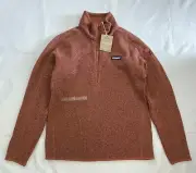 Patagonia Women's Size L Better Sweater 1/4 Quarter Zip Fleece Pullover Burl Red