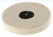 RS Pro SEWN COTTON POLISHING MOP 8-Inch 3-Sections, Bench/Spindle Mounting