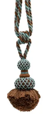 DÉCOPRO Tieback with Net, Color# CC04 - Turquoise Brown [Set of 10]