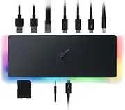 Razer Thunderbolt 4 Dock : Thunderbolt 4 Certified - 10 Ports in One - Dual 4K or Single 8K Video Output - Future-Proof & Backward-Compatible - RGB Lighting - Chroma, Classic Black with RGB Lighting