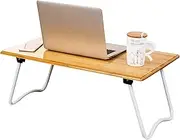 Portable Lap Desk Laptop Bed Tray Desk Bamboo Laptop Bed Table,Folding Bed Table Lap Desk for Laptop,Laptop Stand for Reading Breakfast Home Office Fashionable