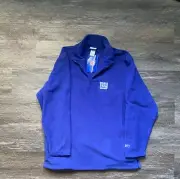 VTG Reebok NFL New York Giants 1/4 Zip Fleece Pullover Jacket Size Large