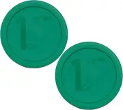 Pyrex 322-PC 1qt Green MIXING BOWL Food Storage Lid Covers - 2 Pack