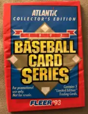 1993 Fleer Atlantic Baseball Pack Checklist (Top) Bobby Bonilla Mets (Back)