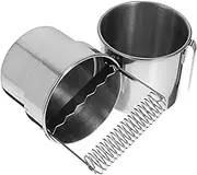 Painting Pen Wash Bucket Sturdy Metal Brush Cleaning Holder Clip for Artists