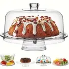 High Foot Cupcake Tray Transparent Dessert Plate Cake Display Stand Nuts