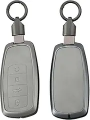 ontto Metal Leather Key Fob Cover Fit for Chery Tiggo 8plus Tiggo 8 New 5 Plus 7pro Max Omoda 5 C5 Smart Key Shell case keyring Key holder keychain accessories
