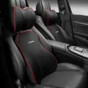 Car Lumbar Support Pillow Memory Foam Neck Support Back Cushion Lumbar Black