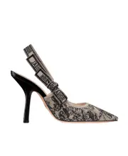 Pointed slack-heeled heels 35.5 Black