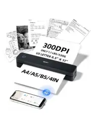 Portable Printer Wireless for Travel，Bluetooth Thermal Printer Support 8.5" X 11